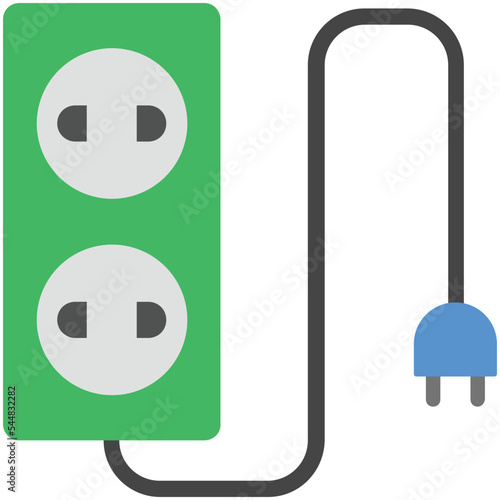 Socket Flat Illustration