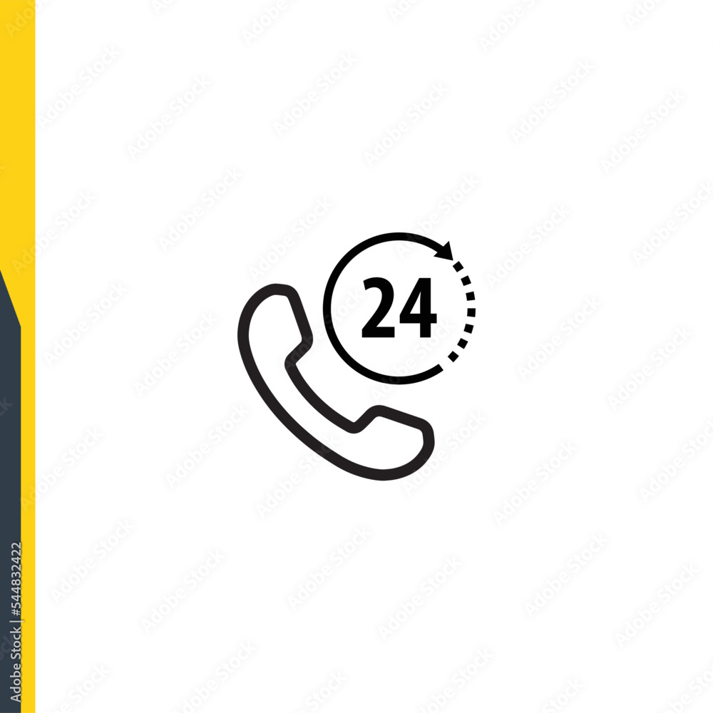 24 hour service icon, phone, icon vector 24 hour service icon, phone, icon vector