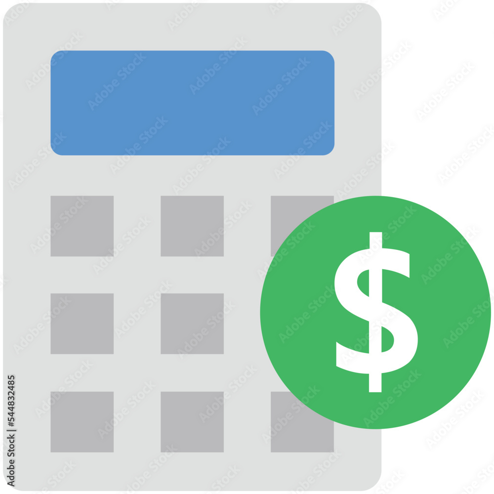 Business Calculator Flat Illustration Business Calculator Flat Illustration