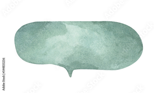 Watercolor hand drawn speech bubble.