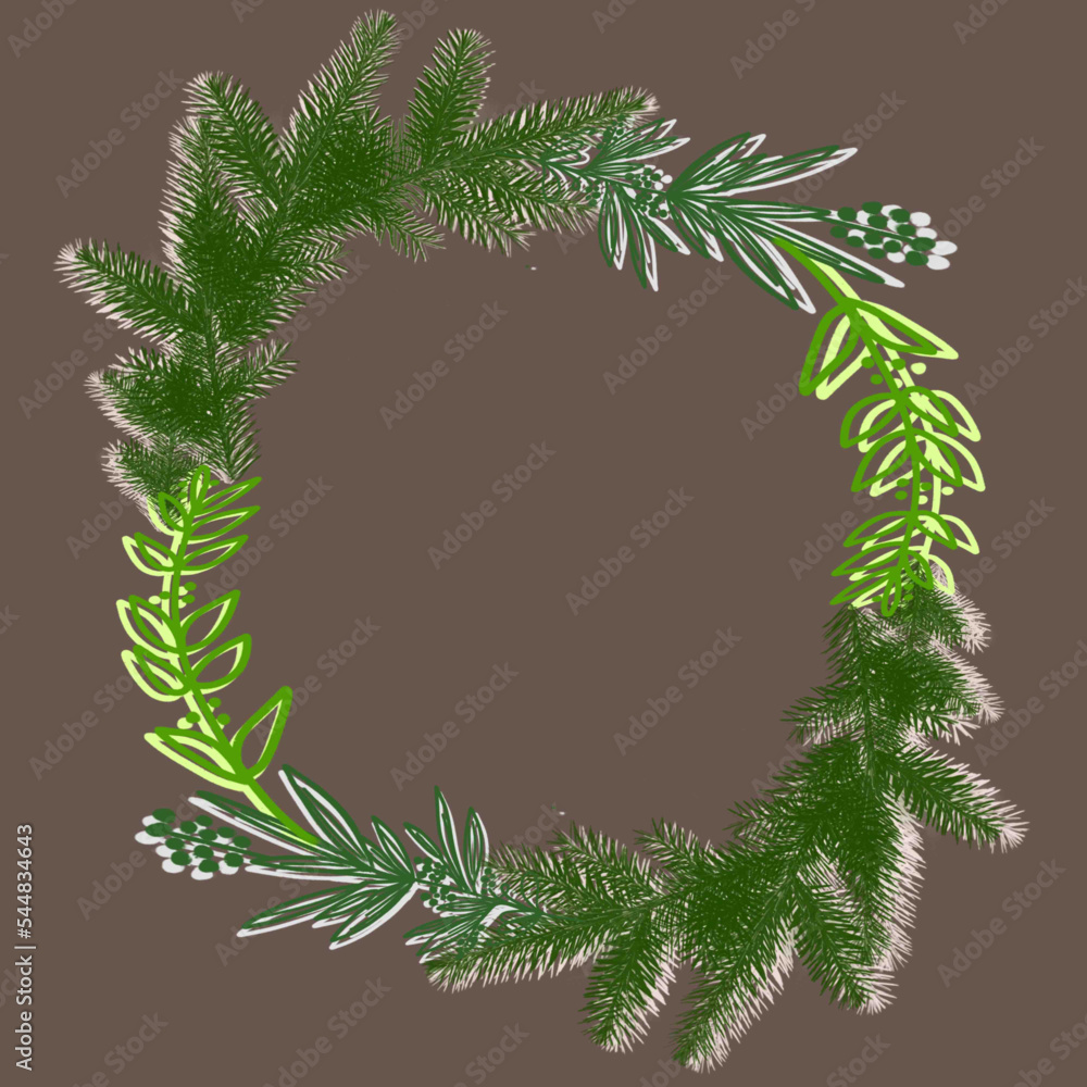 green christmas wreath