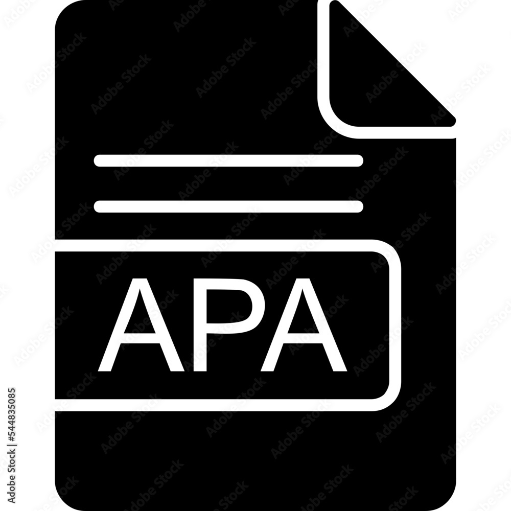 APA File Format Icon - obrazy, fototapety, plakaty 