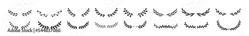 Circular laurel foliate vector icon
