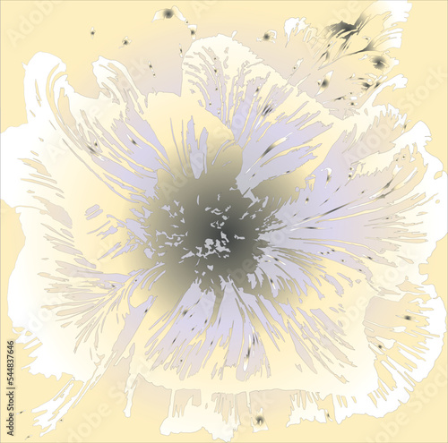 Graphic illustration, floral theme, nature, stylistic processing of the artist's drawing.