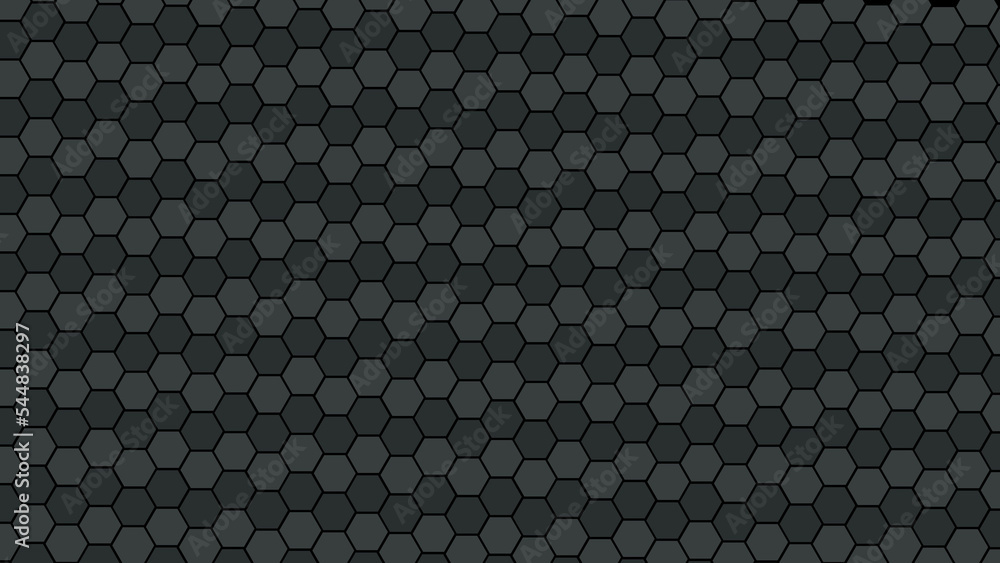 Honeycomb mosaic black background. Realistic geometric mesh cells texture., Metal grid background Honeycomb mosaic black background. Realistic geometric mesh cells texture., Metal grid background