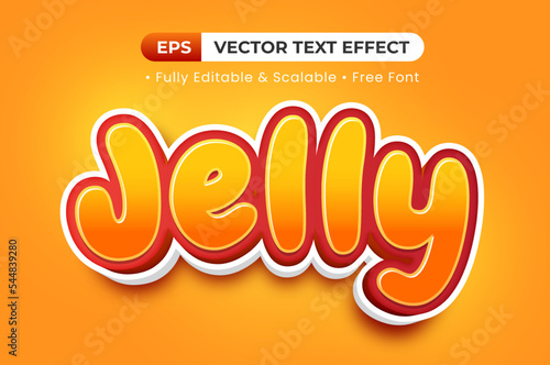 editable font style Jelly Text Effect