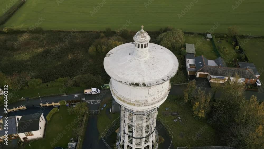 Aerial footage of Gawthorpe Water Tower from Chidswell Lane. The