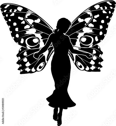 A fairy in silhouette with ...