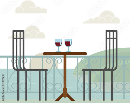 Illustration of romantic sc...