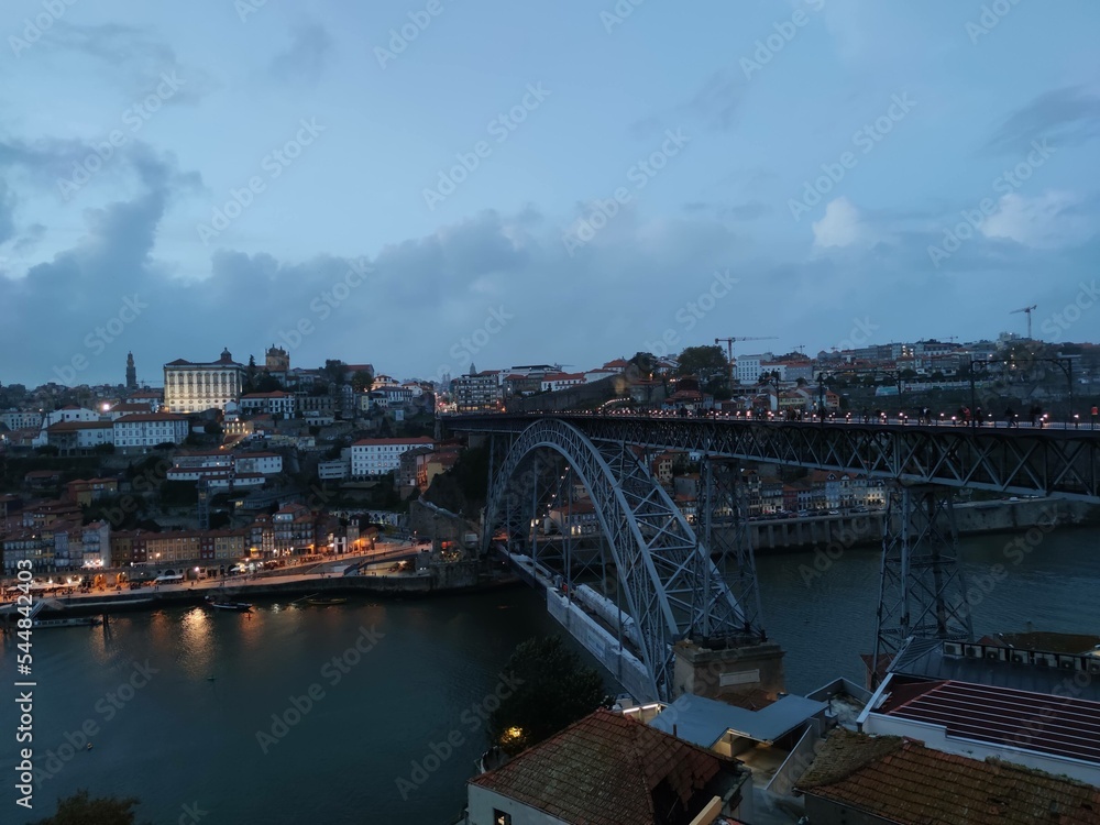 Dom Luis Bridge by Night, Porto, Portugal