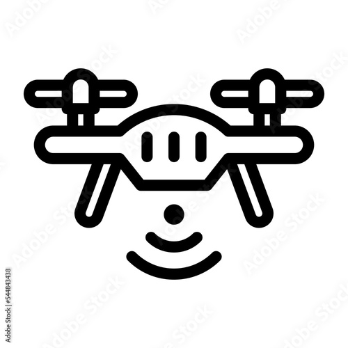 drone line icon illustration vector graphic
