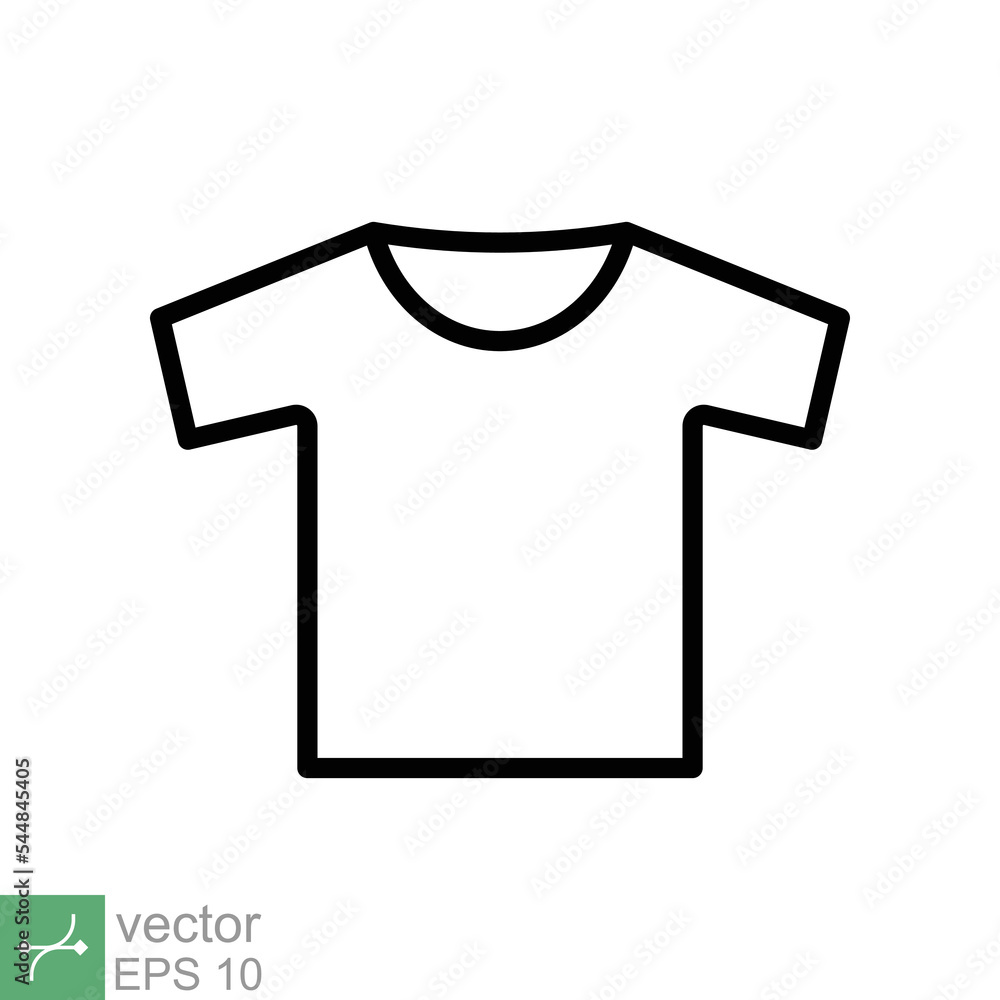 T-shirt icon. Simple outline style. Shirt, tee, sport, clothes, blank, fashion concept. Thin line vector illustration isolated on white background. EPS 10. T-shirt icon. Simple outline style. Shirt, tee, sport, clothes, blank, fashion concept. Thin line vector illustration isolated on white background. EPS 10.