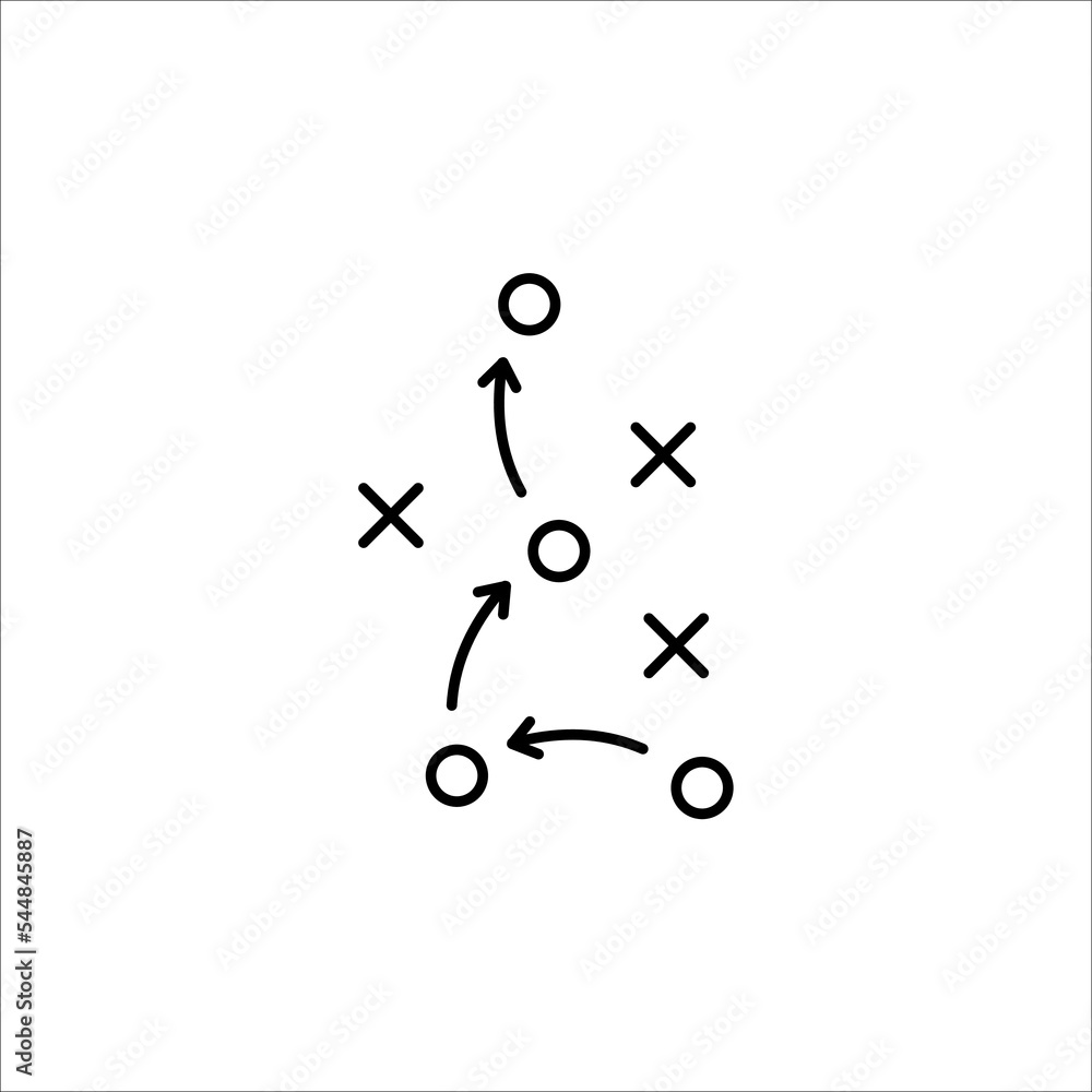 football tactics icon, game success strategy. vector illustration football tactics icon, game success strategy. vector illustration