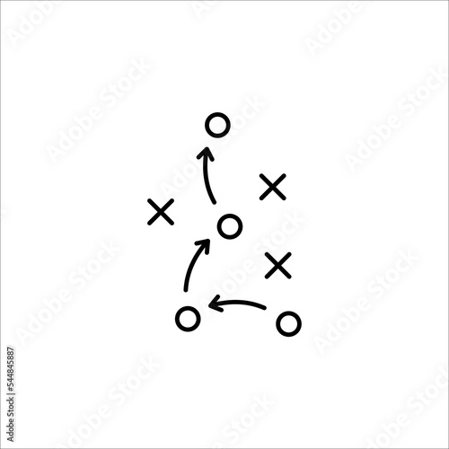 football tactics icon, game success strategy. vector illustration