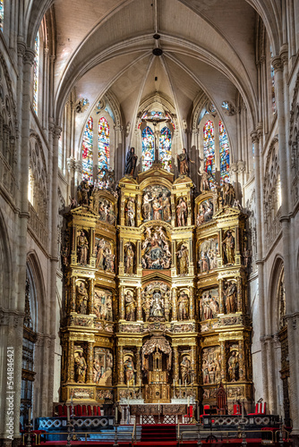 Interior of the Burgos Cathedral in Castilla y Leon  Spain. Unesco World Heritage Site.