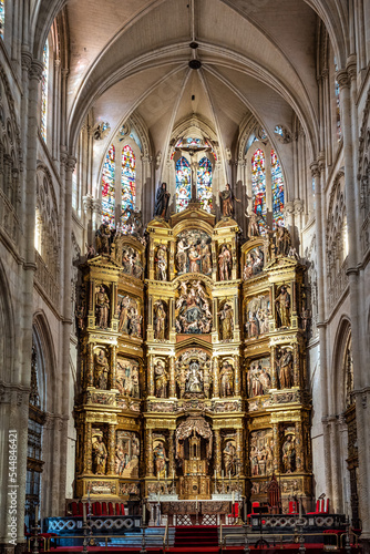 Interior of the Burgos Cathedral in Castilla y Leon, Spain. Unesco World Heritage Site.