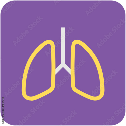 Human Lungs Vector Icon