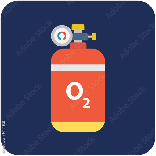 Oxygen Cylinder Vector Icon