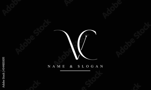 VC, CV, V, C abstract letters logo monogram