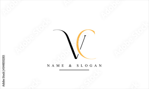 VC, CV, V, C abstract letters logo monogram