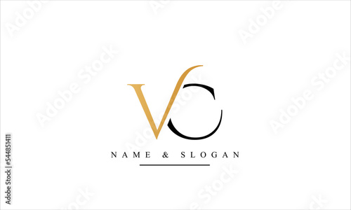 VC, CV, V, C abstract letters logo monogram
