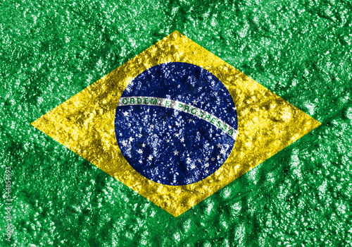 Brazil flag closeup photo