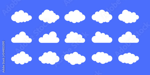Set of simple cloud shape for design element