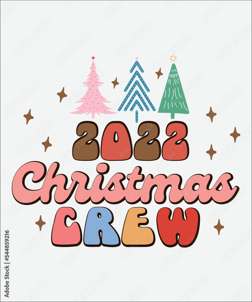 2022 Christmas crew shirt,  Happy Christmas shirt, aliment shirt, christmas sublimation, retro christmas, christmas clipart, joy groovy, groovy, merry christmas, tis the season, tree hot chocolate,