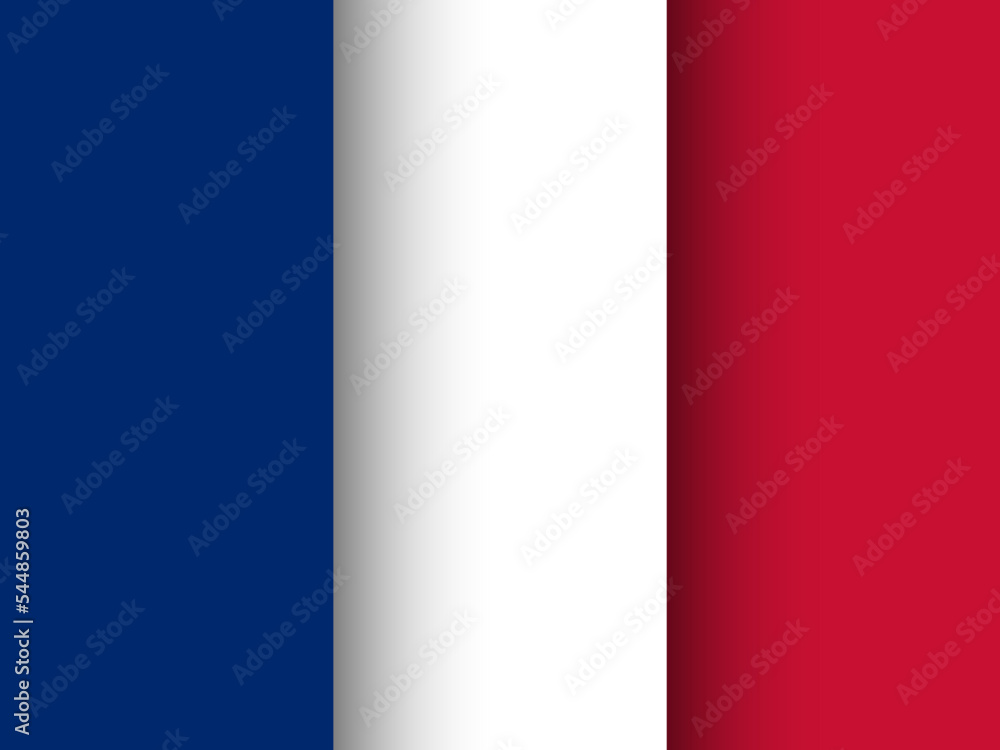 Flag of France. Paper cut vector background. Best for mobile apps, UI and web design. Editable vector illustration.