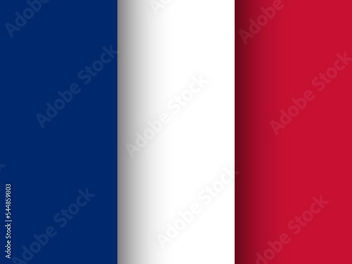 Wallpaper Mural Flag of France. Paper cut vector background. Best for mobile apps, UI and web design. Editable vector illustration. Torontodigital.ca