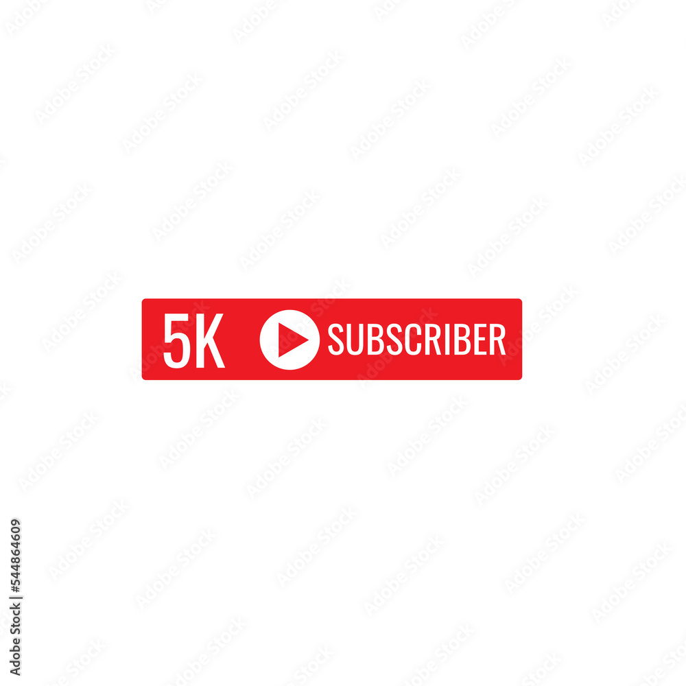 5K subscriber banner art template vector illustration. Ad banner tag for social media. 5K subscriber banner art template vector illustration. Ad banner tag for social media.