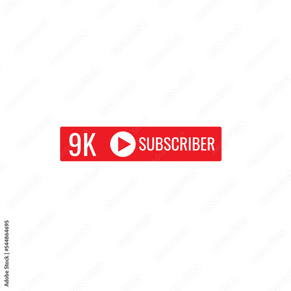 9K subscriber banner art template vector illustration. Ad banner tag for social media. 9K subscriber banner art template vector illustration. Ad banner tag for social media.