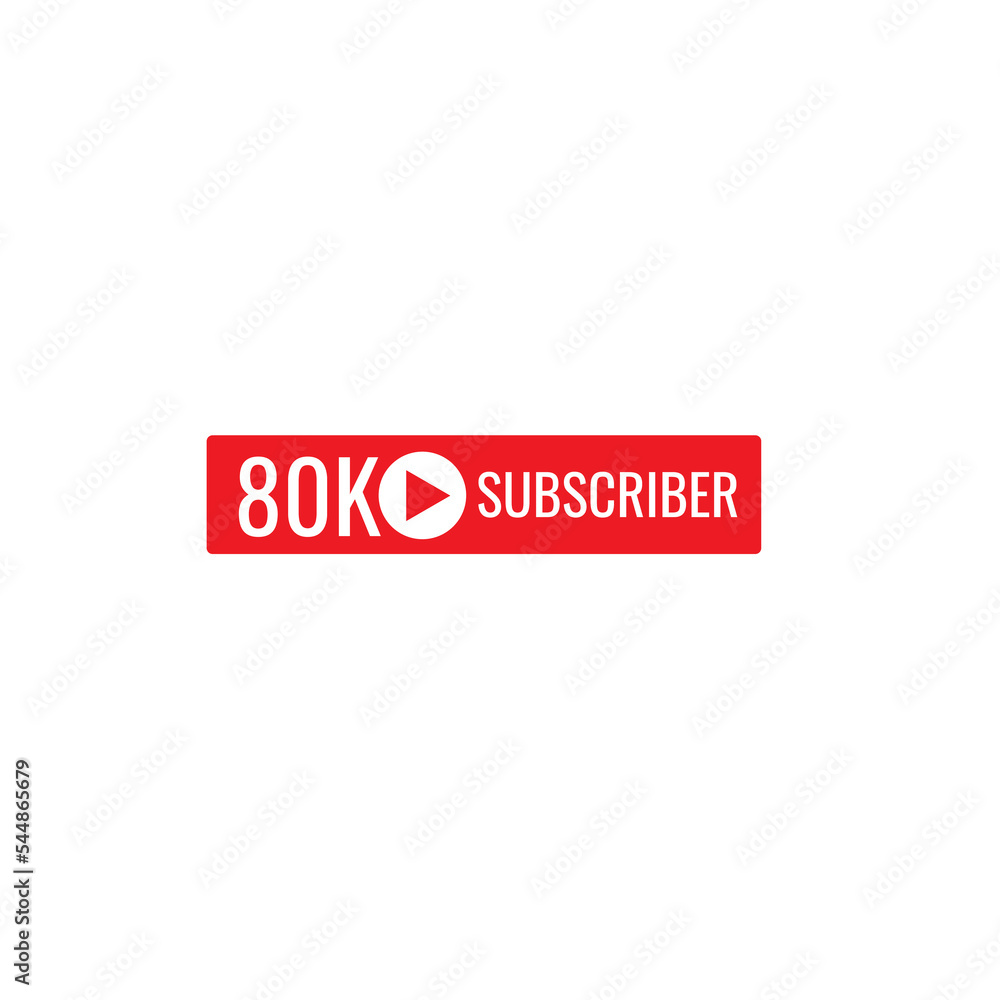 80K subscriber banner art template vector illustration. Ad banner tag for social media. 80K subscriber banner art template vector illustration. Ad banner tag for social media.