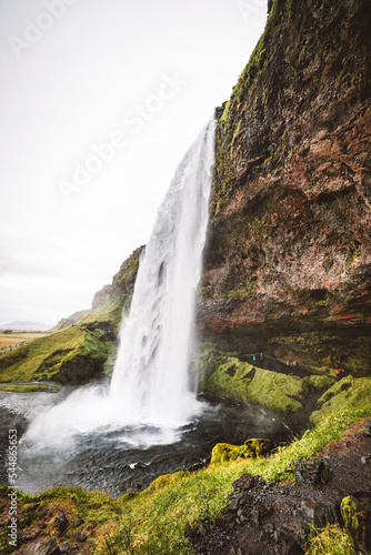 Vertical photo of Gljufrabui waterfall - Iceland - wide angle