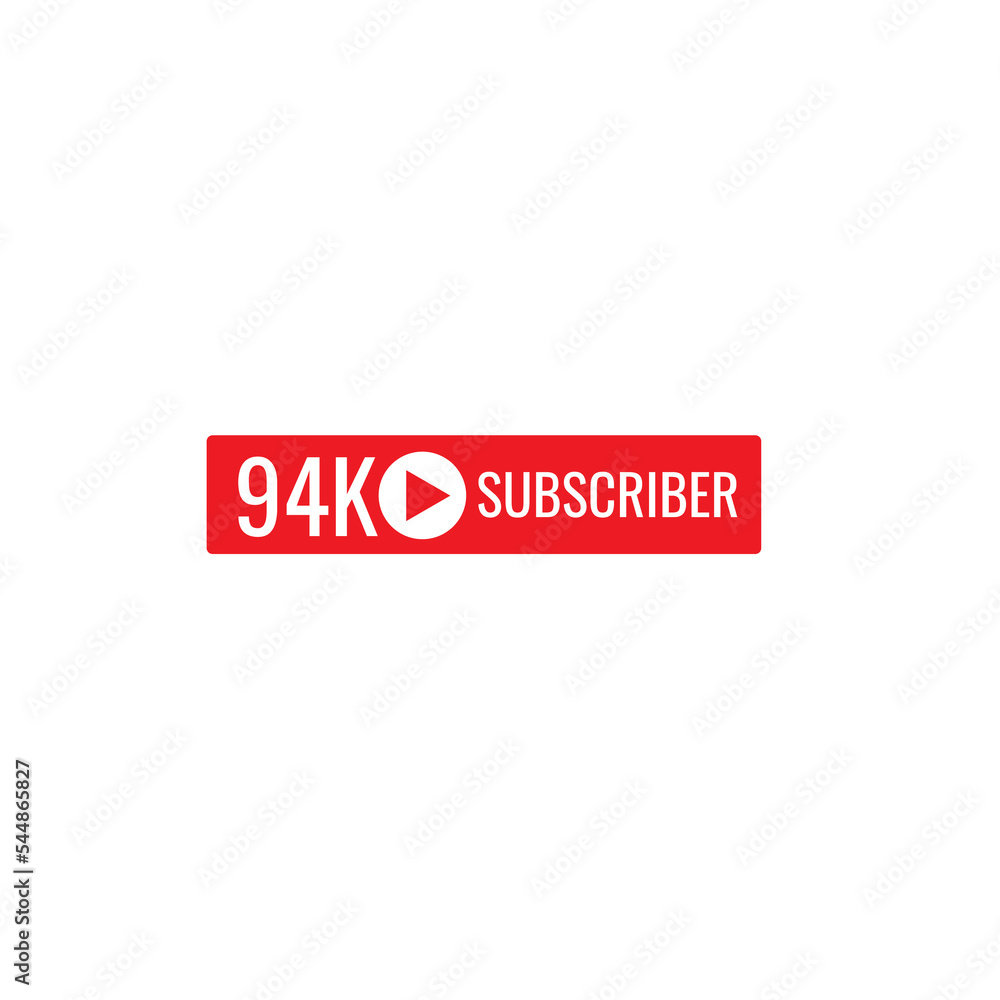 94K subscriber banner art template vector illustration. Ad banner tag for social media. 94K subscriber banner art template vector illustration. Ad banner tag for social media.