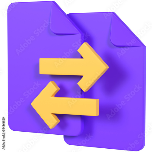 Data transfer 3D icon