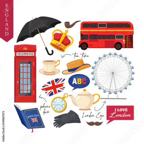 Quadro su tela Cultural symbols of the United Kingdom