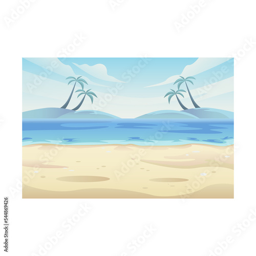 Fototapeta Naklejka Na Ścianę i Meble -  Beach Png Format With Transparent Background