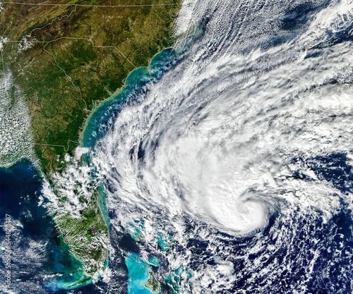 Tropical Storm Nicole. Digital Enhancement. Elements by NASA