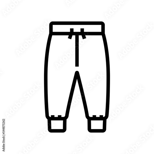jogger pants boy baby cloth line icon vector. jogger pants boy baby cloth sign. isolated contour symbol black illustration