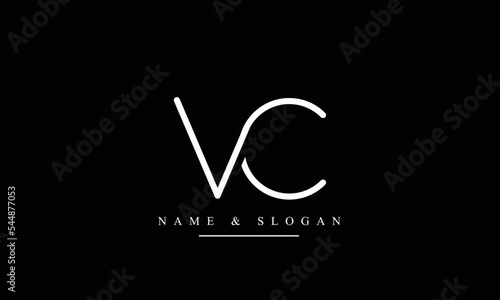 VC, CV, V, C abstract letters logo monogram