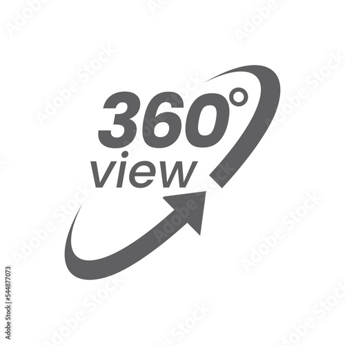 simple 360 ​​degree icon on white background