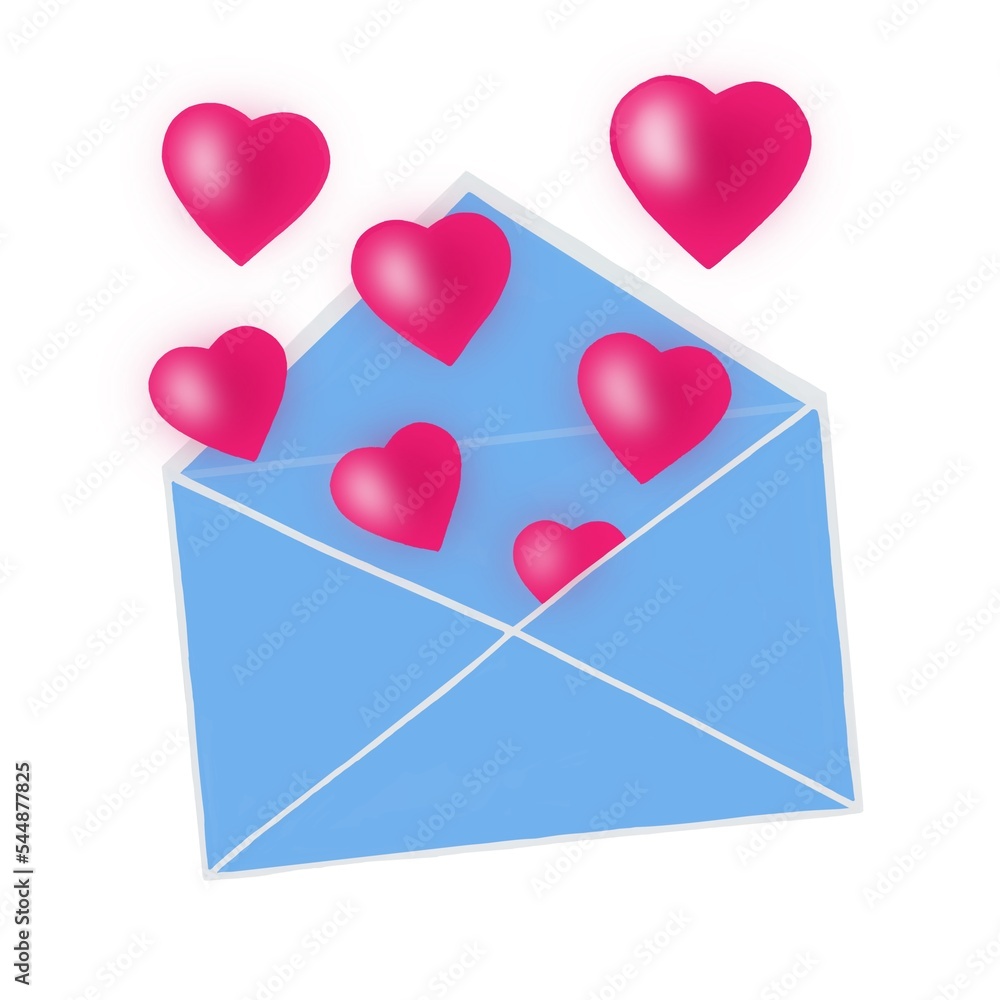 envelope with hearts envelope with hearts