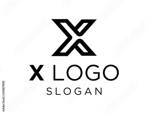 Logo about X letter on a white background. created using the CorelDraw application.