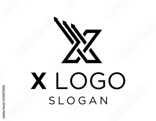 Logo about X letter on a white background. created using the CorelDraw application.