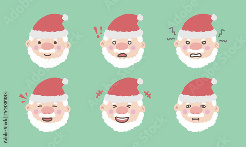 Christmas avatar with stickers of Santa Claus' happy, angry, surprised, etc