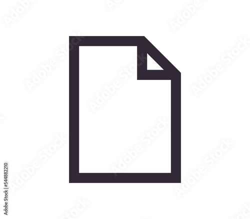 Document symbol and paper icon simple outline linear. 