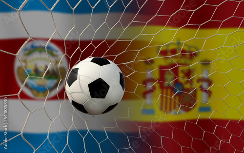 Football Cup competition between the national Costa Rica and national Span.
