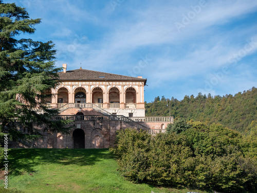 The Villa dei Vescovi is a renaissance-style, rural palatial home In Torreglia