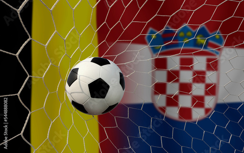 Football Cup competition between the national Belgium and national Croatia.